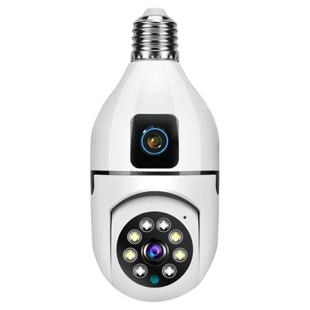 Maizic Smarthome Supercams 4MP WiFi Wireless Bulb Cam 2-in-1 Dual Lens Bulb Camera Live… product image from Amazon.in