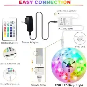 FLYNGO 5 Meter Multicolor LED Strip Light with Remote Control