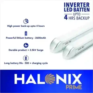 Halonix Prime 10W LED Batten - Reliable Emergency Lighting