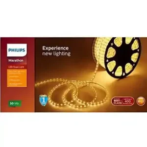Philips Marathon LED Rope Light - 50m Waterproof Warm White/Yellow
